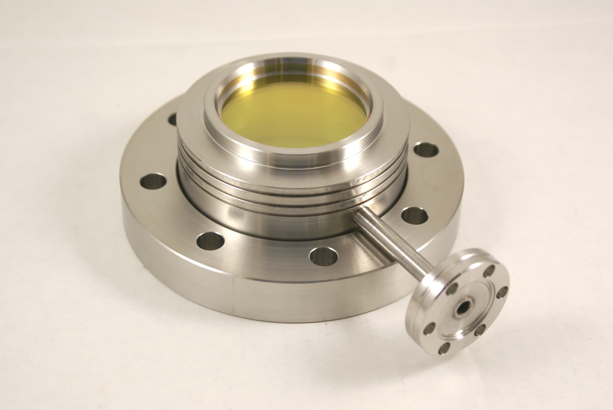 VIEWPORT, ZnS, EXTREME HIGH VAC, AR 8-12 micron, 2" VIEW, 450CF MOUNT, 133CF FITTING
