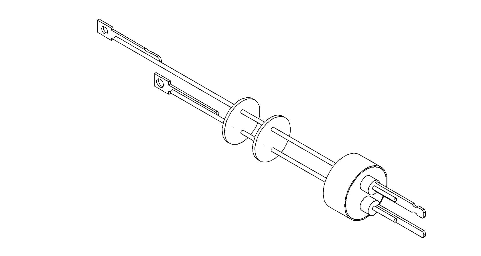 THERMOCOUPLE, TYPE C, 1 PAIR, CONNECTOR, WELD