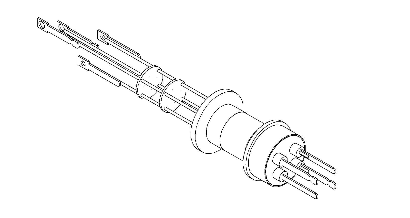 THERMOCOUPLE, TYPE C, 2 PAIR, CONNECTOR, QF16