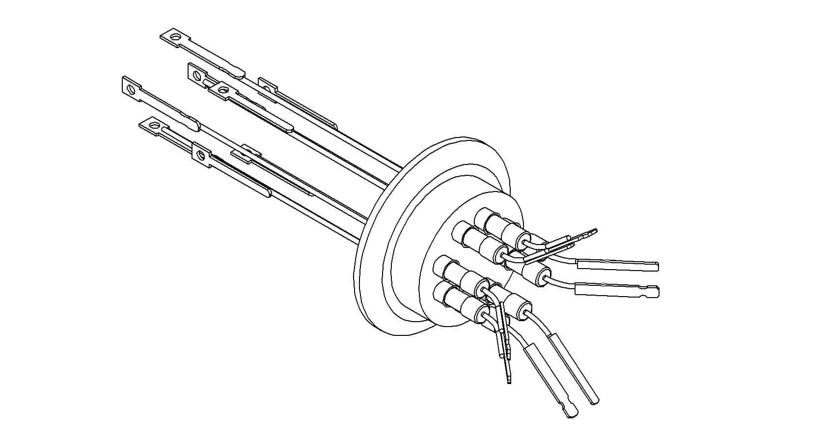 THERMOCOUPLE, TYPE E, 4 PAIR, CONNECTOR, QF40
