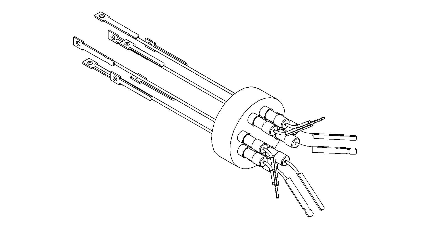 THERMOCOUPLE, TYPE E, 4 PAIR, CONNECTOR, WELD