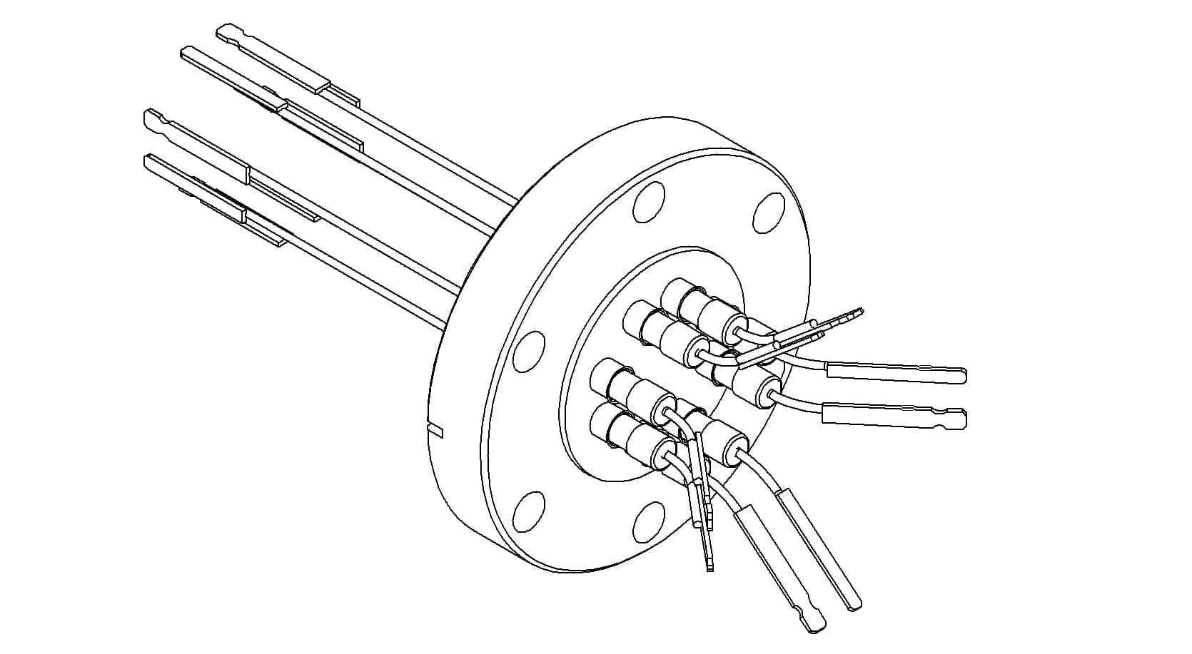 THERMOCOUPLE, TYPE K, 2 PAIR, CONNECTOR, DOUBLE ENDED, 275CF