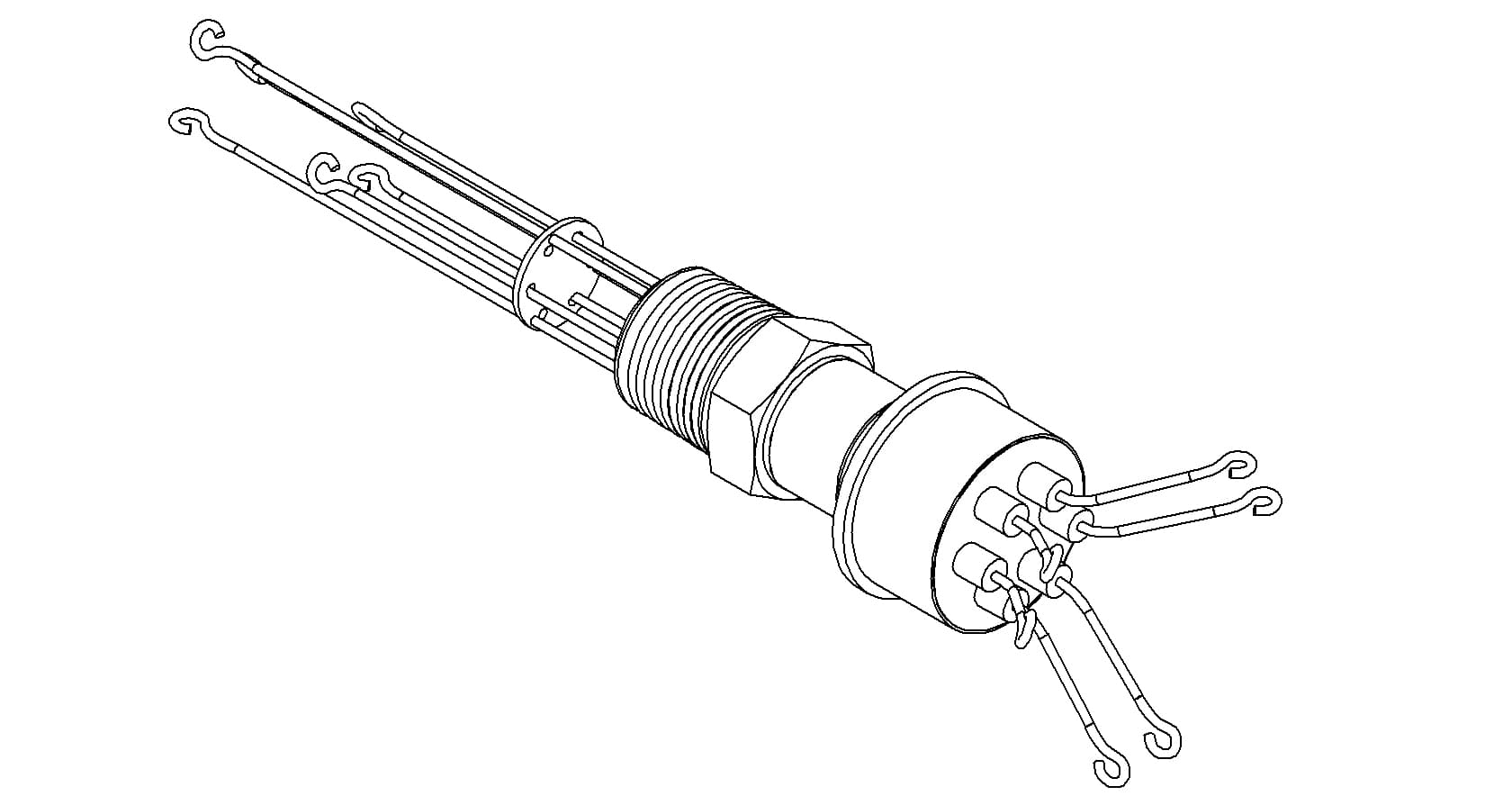 THERMOCOUPLE, TYPE R-S, 3 PAIR, SCREW-TYPE, 1/2 NPT 제품 이미지