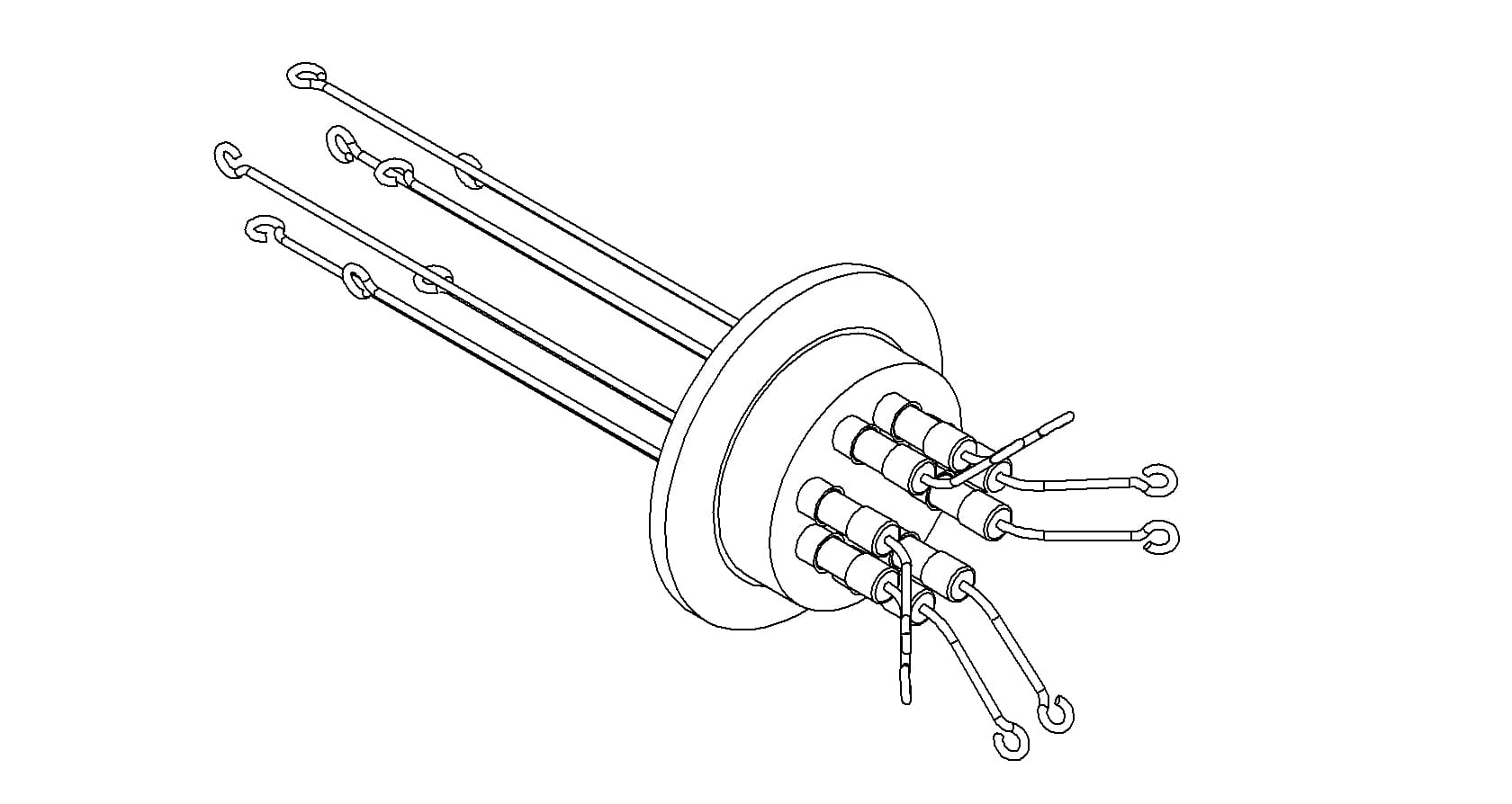 THERMOCOUPLE, TYPE T, 4 PAIR, SCREW-TYPE, QF40