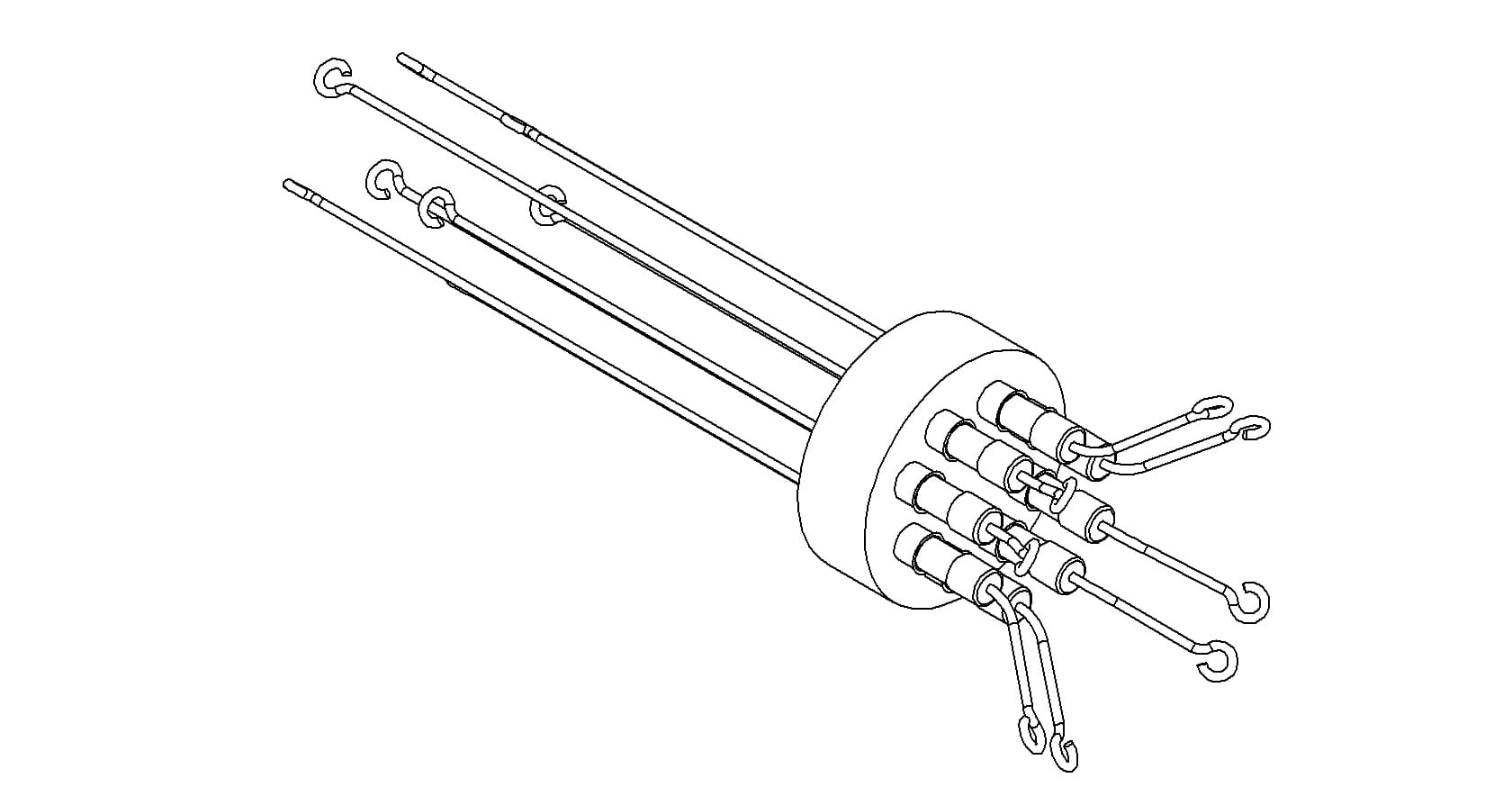 THERMOCOUPLE, TYPE T, 4 PAIR, SCREW-TYPE, WELD