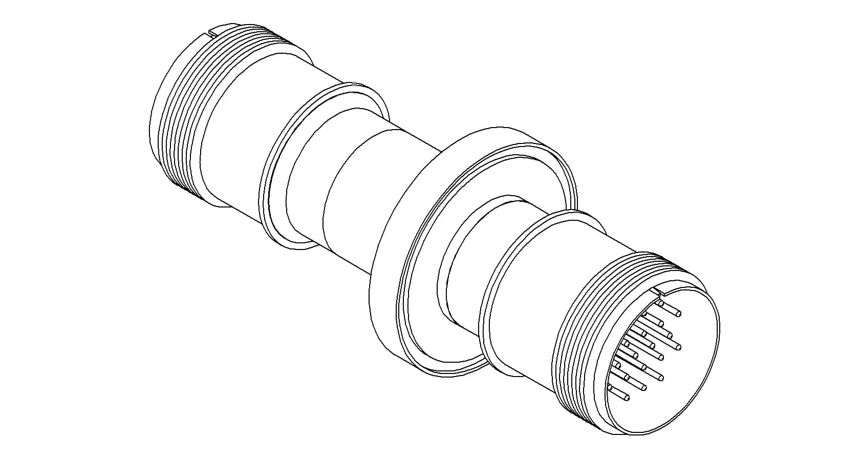 THERMOCOUPLE, TYPE E, 10 PAIR, MS CONNECTOR, DOUBLE ENDED, WELD