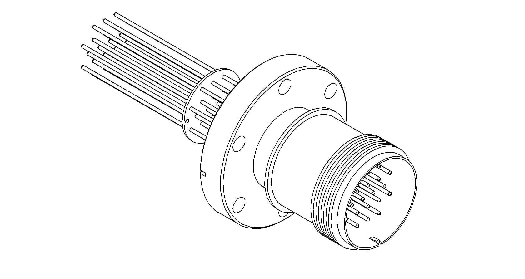 THERMOCOUPLE, TYPE J, 10 PAIR, MS CONNECTOR, 275CF