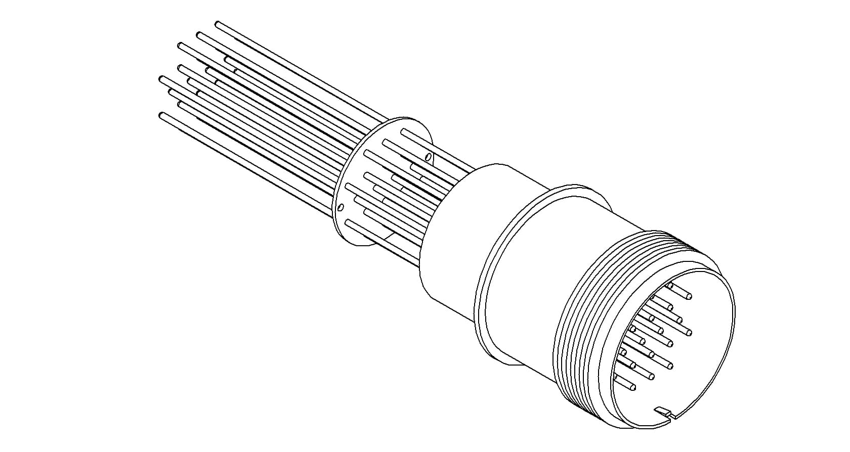 THERMOCOUPLE, TYPE J, 10 PAIR, MS CONNECTOR, WELD
