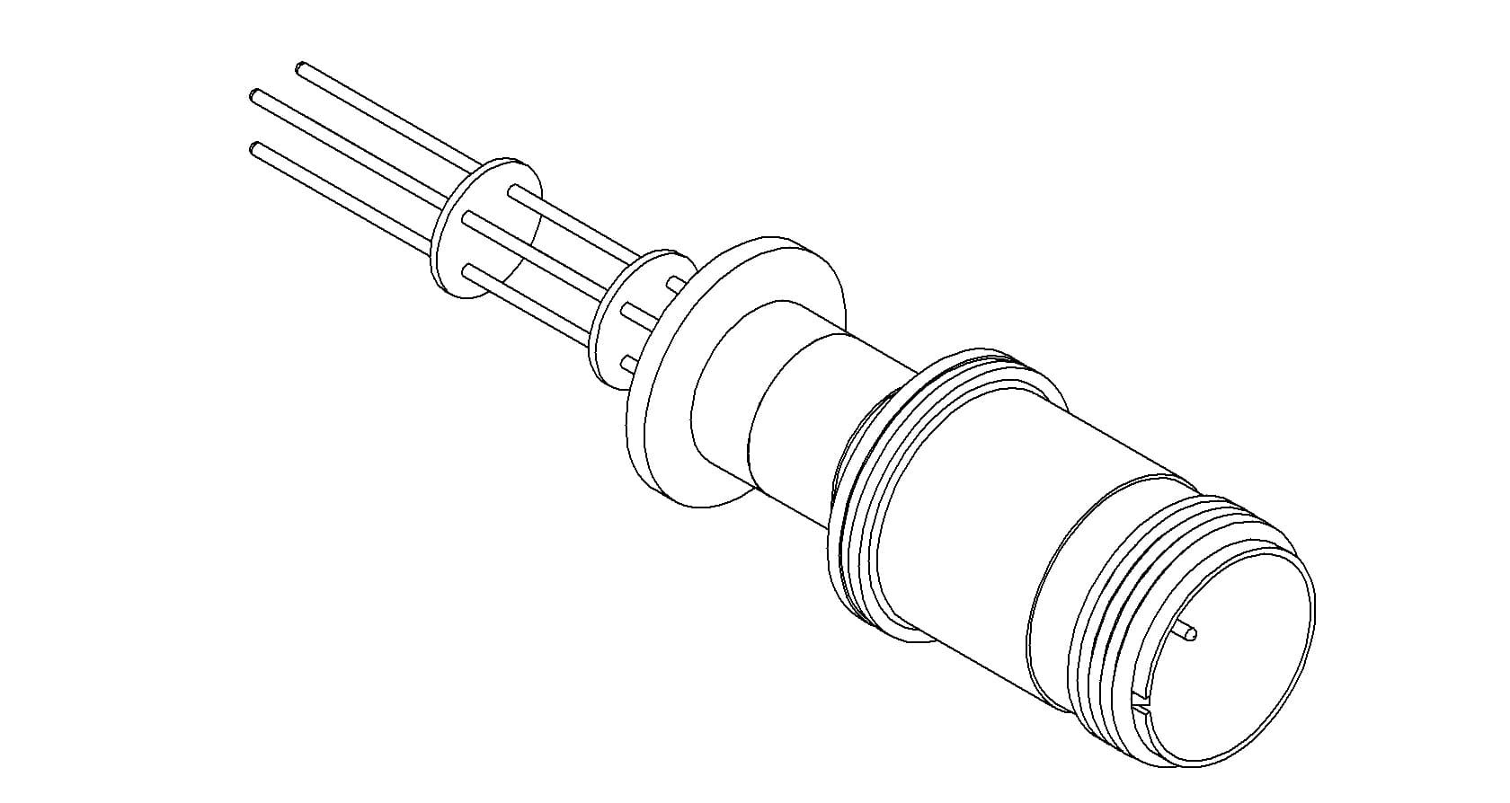 THERMOCOUPLE, TYPE J, 2 PAIR, MS CONNECTOR, QF16
