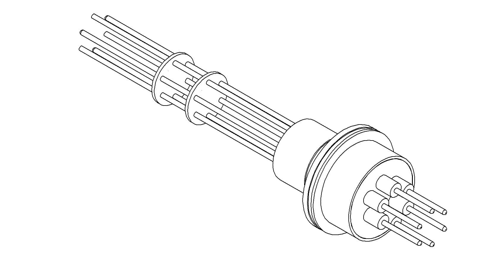 THERMOCOUPLE, TYPE E, 3 PAIR, WELD