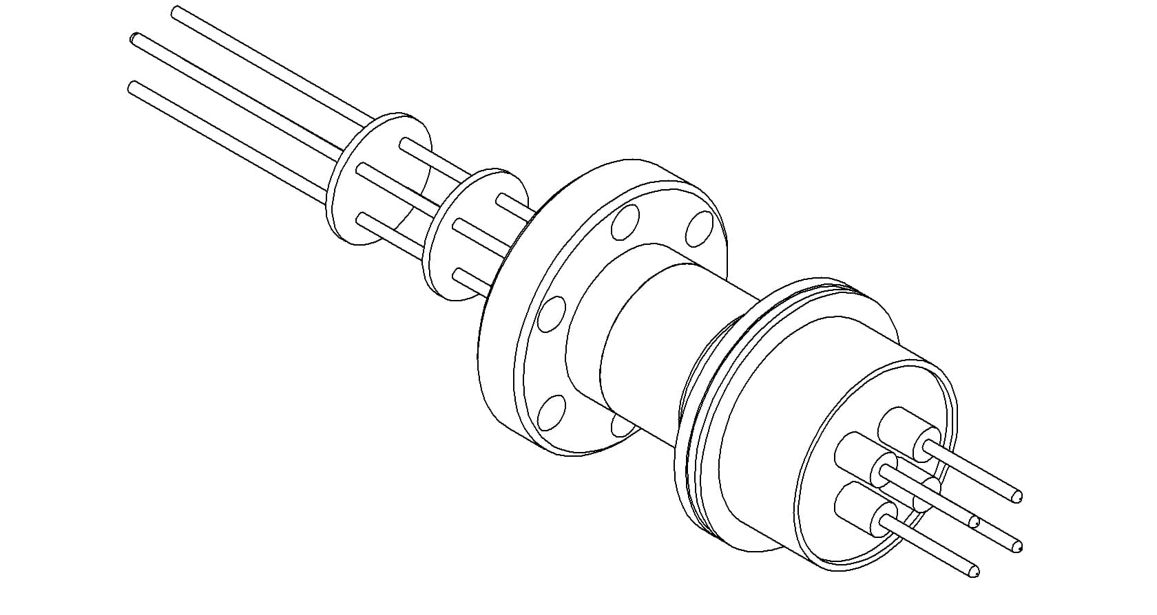 THERMOCOUPLE, TYPE K, 2 PAIR, 1/2 NPT