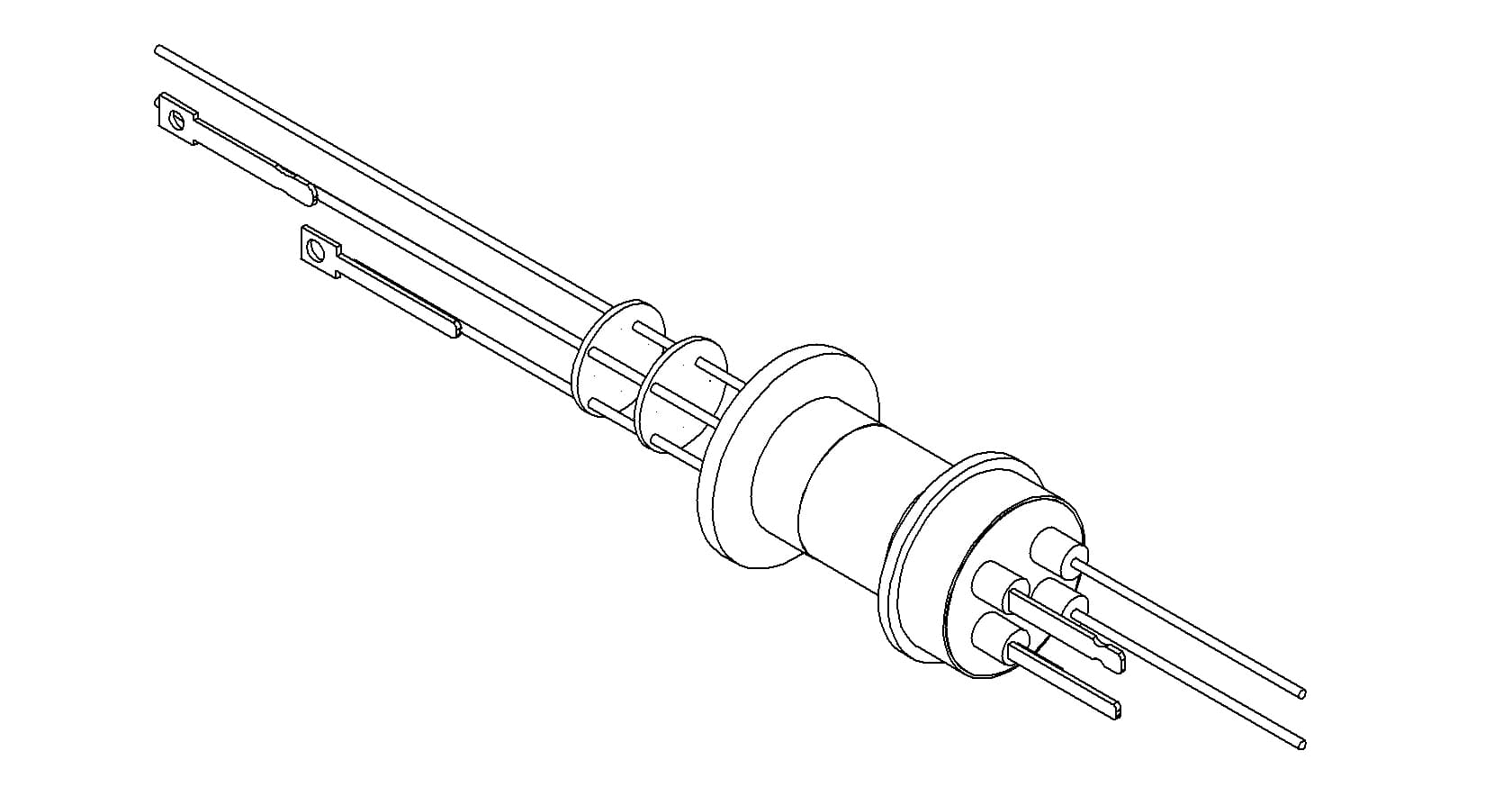 THERMOCOUPLE-POWER, TYPE J, 1 PAIR, 1KV, 5A, 2 PINS, QF16