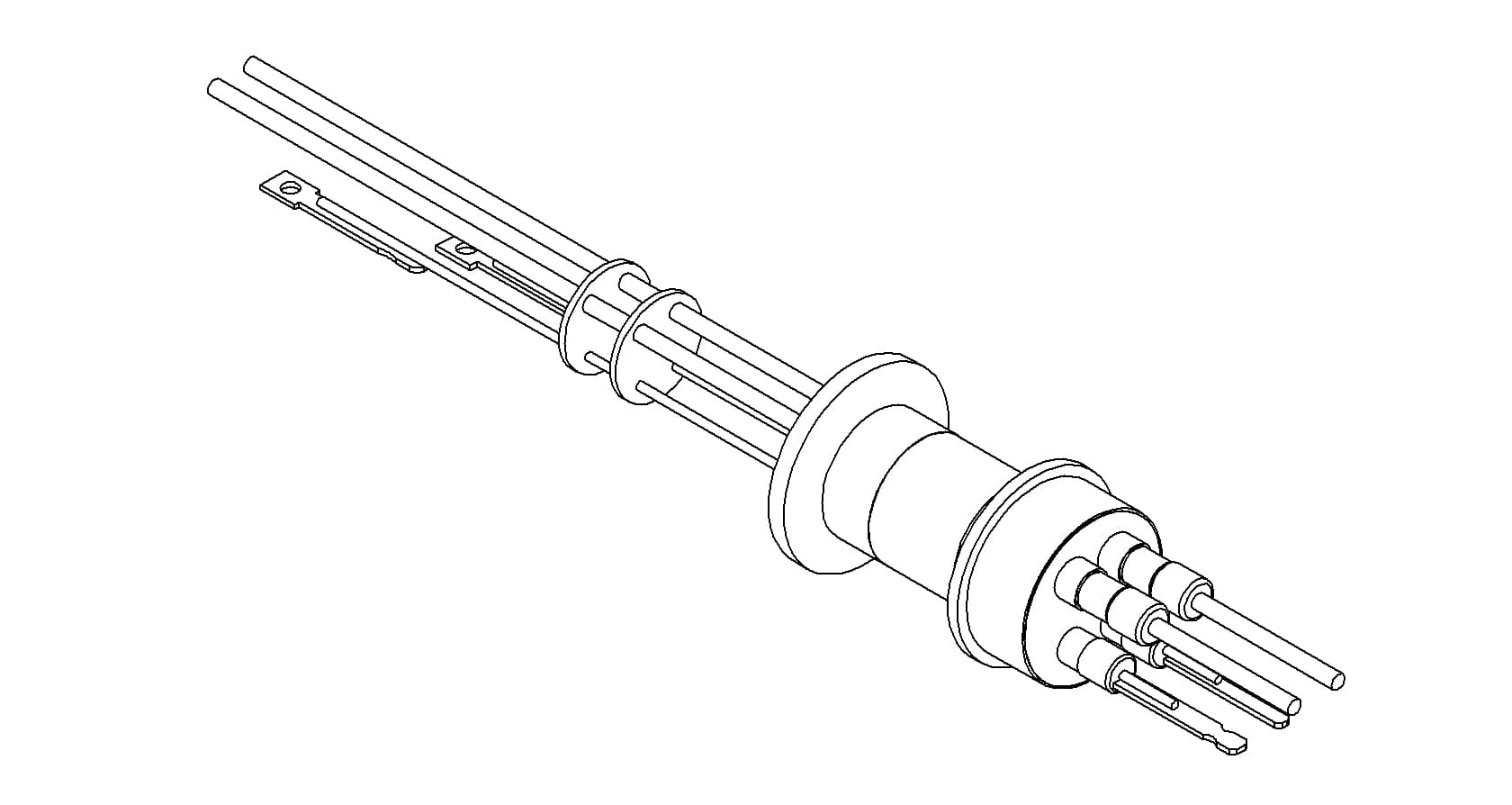 THERMOCOUPLE-POWER, TYPE J, 1 PAIR, 5KV, 30A, 2 PINS, QF16