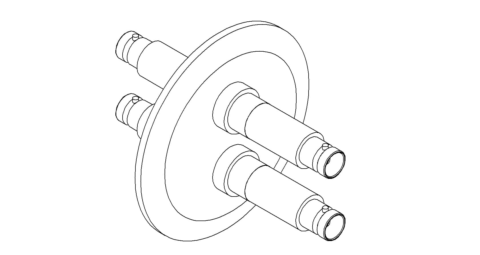COAXIAL, BNC, 2 PIN, GROUNDED SHIELD, DOUBLE-ENDED, QF50