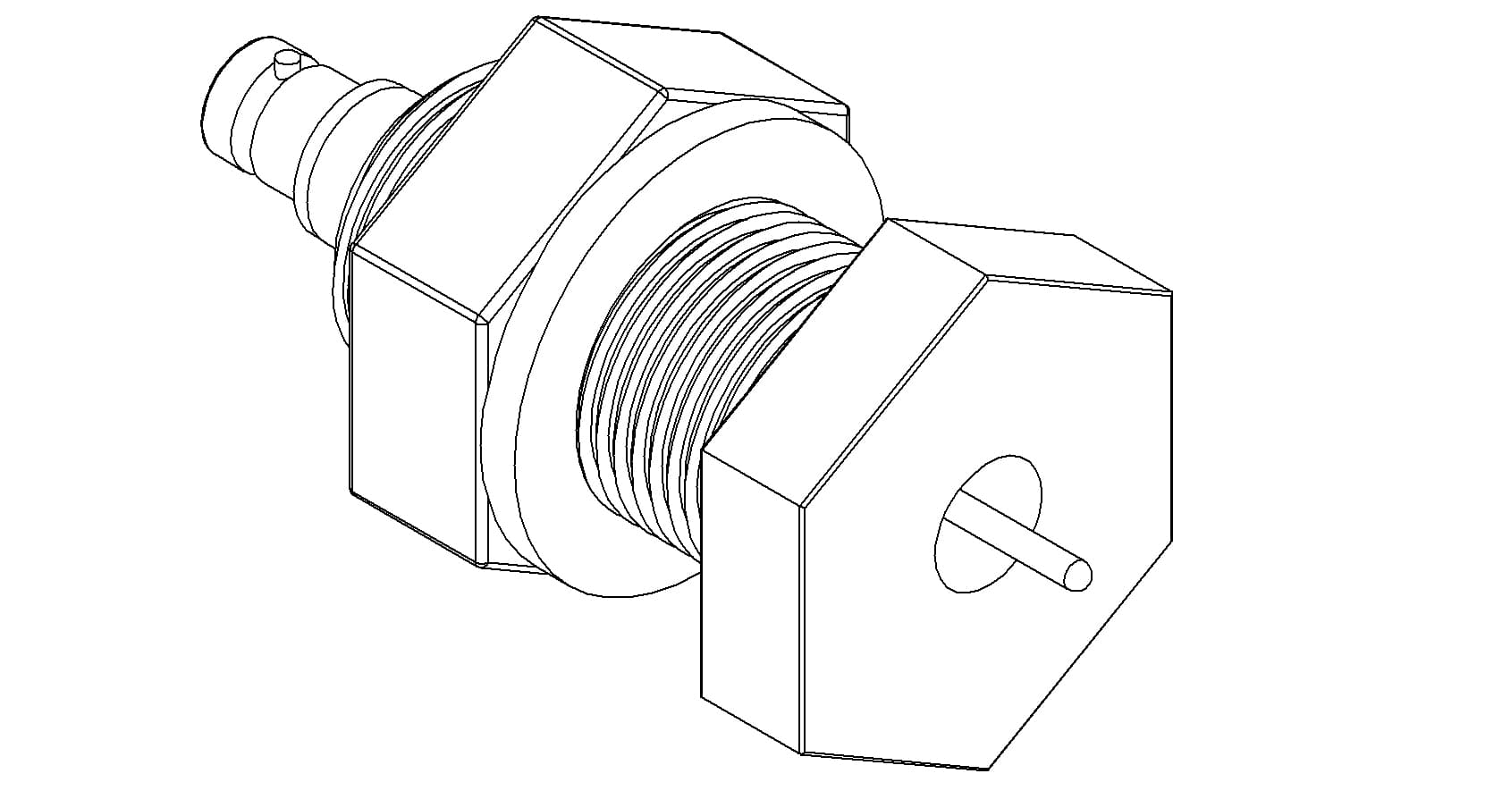 COAXIAL, MHV, 1 PIN, GROUNDED SHIELD, 1" BASEPLATE