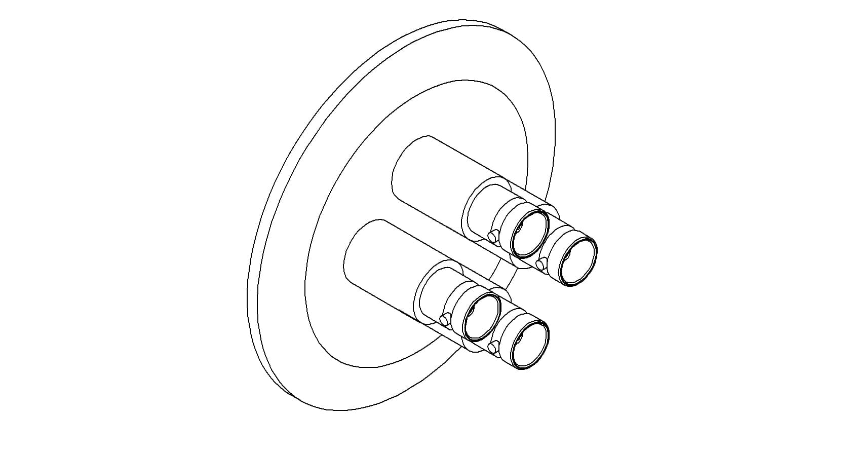 COAXIAL, MHV, 4 PIN, GROUNDED SHIELD, QF50