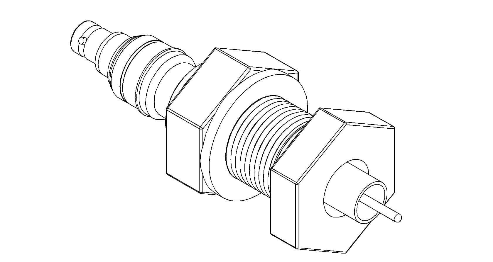 COAXIAL, MHV, 1 PIN, FLOATING SHIELD, 1" BASEPLATE