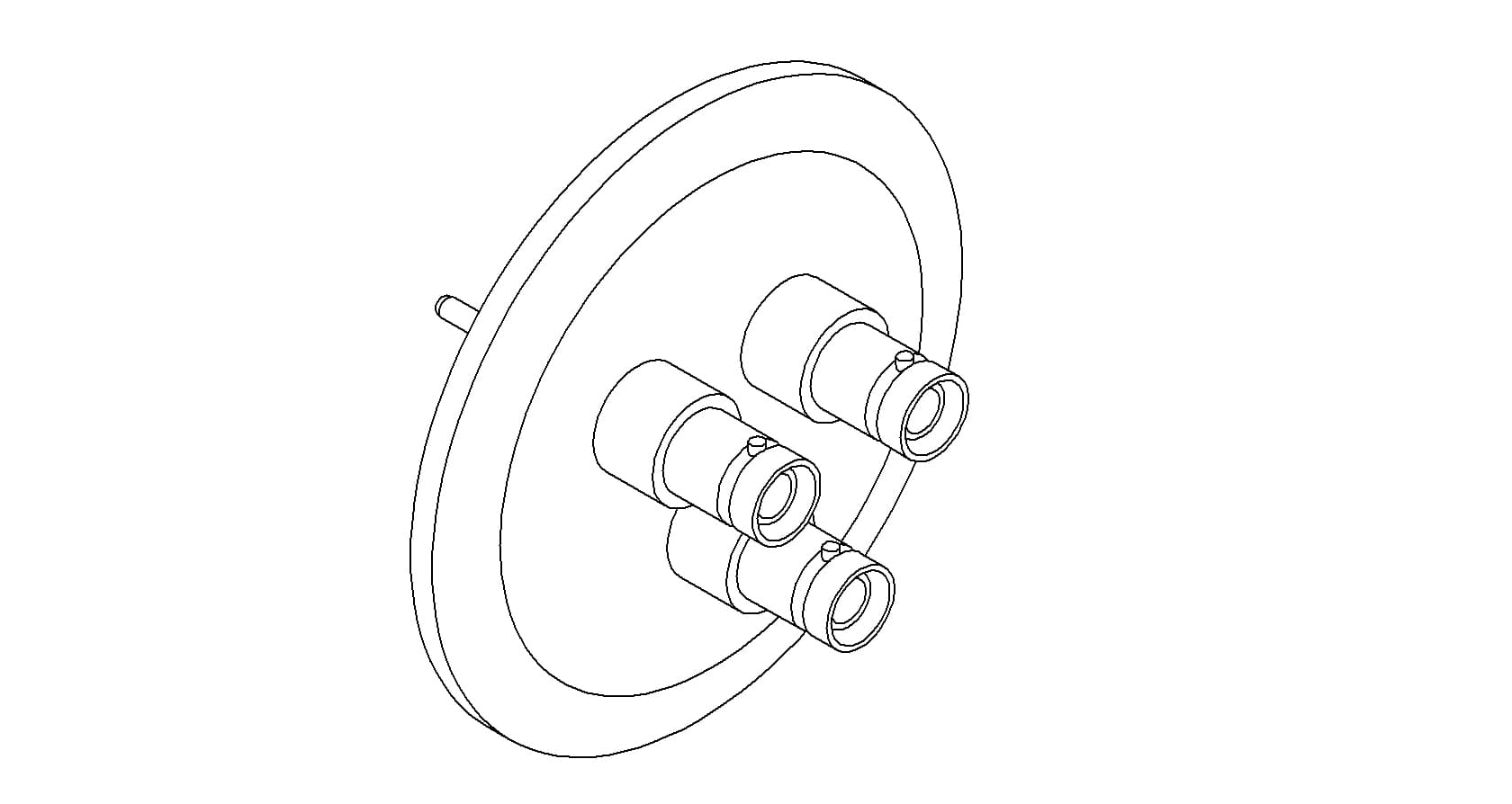 COAXIAL, SHV-5, 3 PIN, GROUNDED SHIELD, EXPOSED, QF50