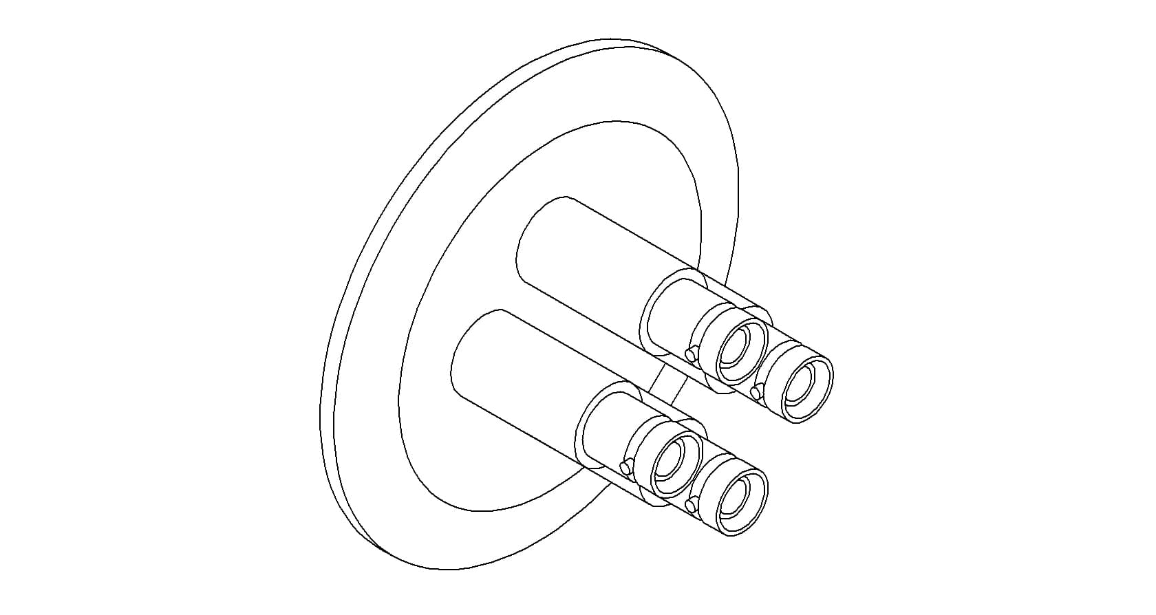 COAXIAL, SHV-5, 4 PIN, GROUNDED SHIELD, QF50