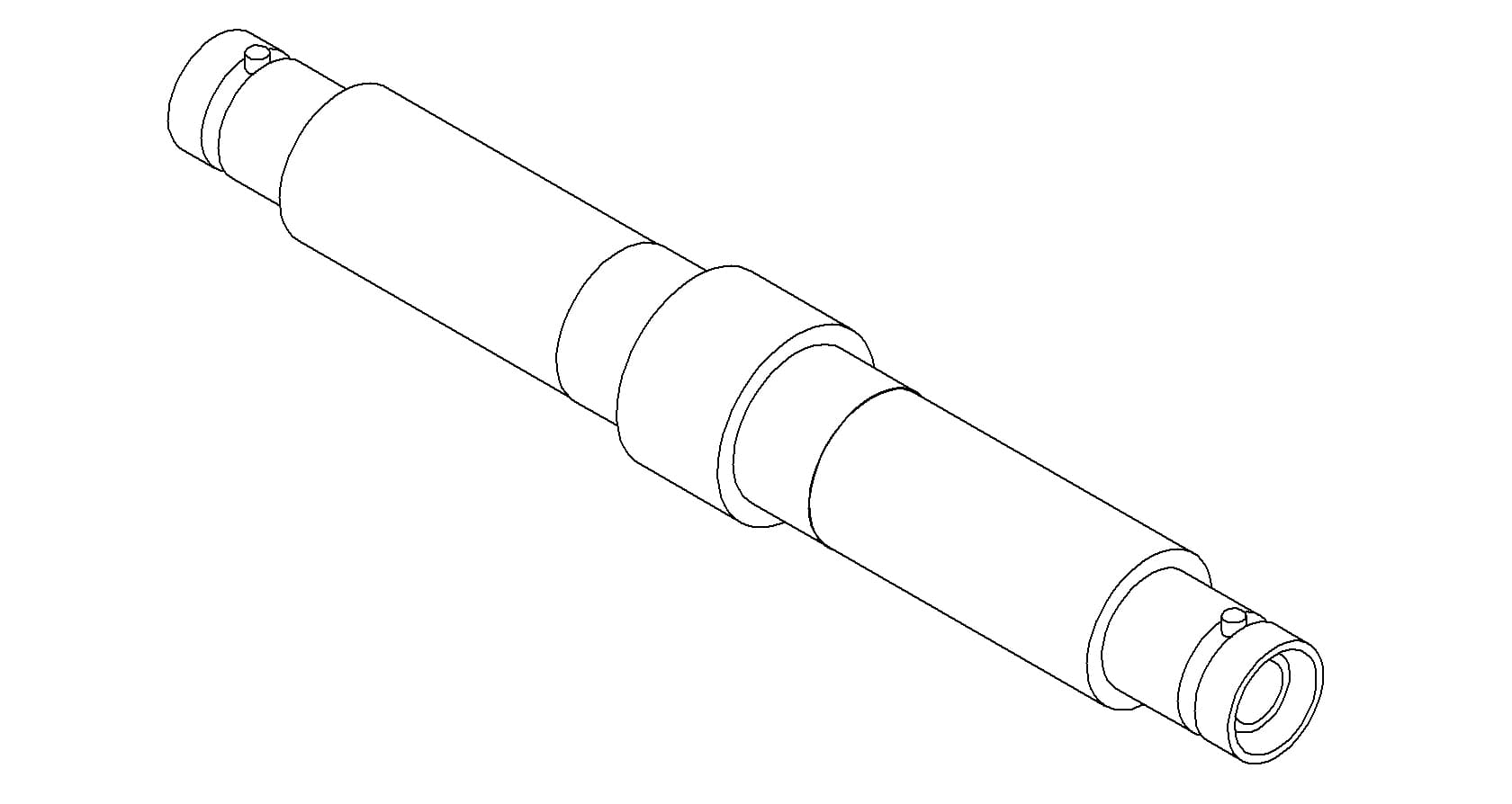 COAXIAL, SHV-5, 1 PIN, GROUNDED SHIELD, DOUBLE-ENDED, WELD, NO CONNECTOR