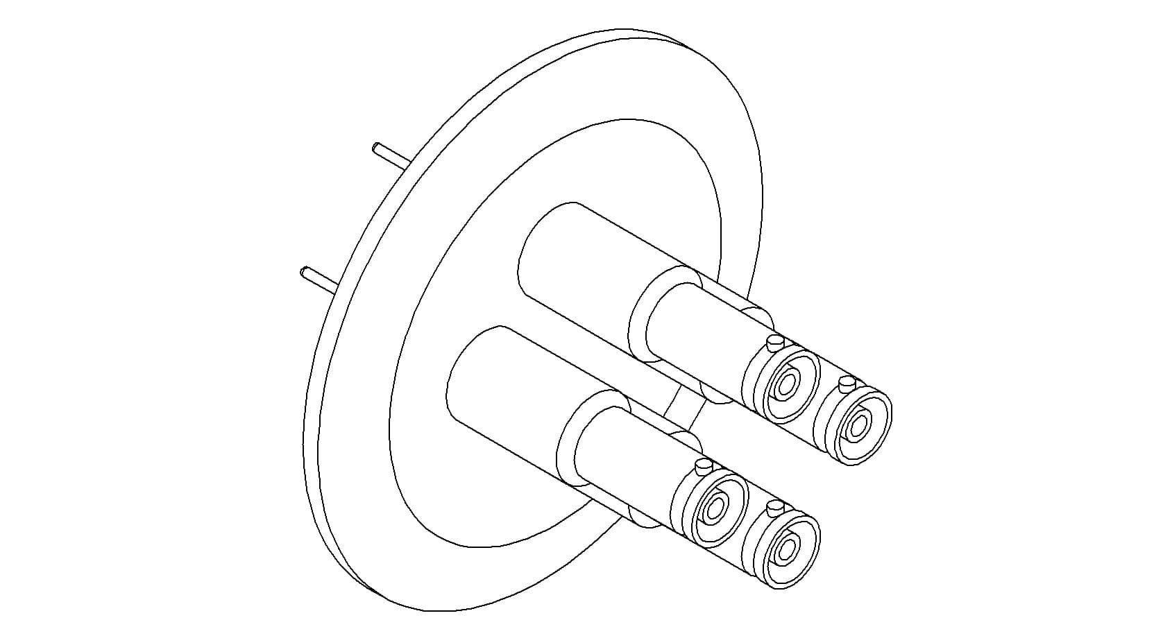 COAXIAL, SHV-10, 4 PIN, GROUNDED SHIELD, EXPOSED, QF50