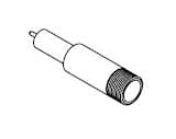 COAXIAL, SHV-B, 1 PIN, GROUNDED SHIELD, WELD, NO CONNECTOR