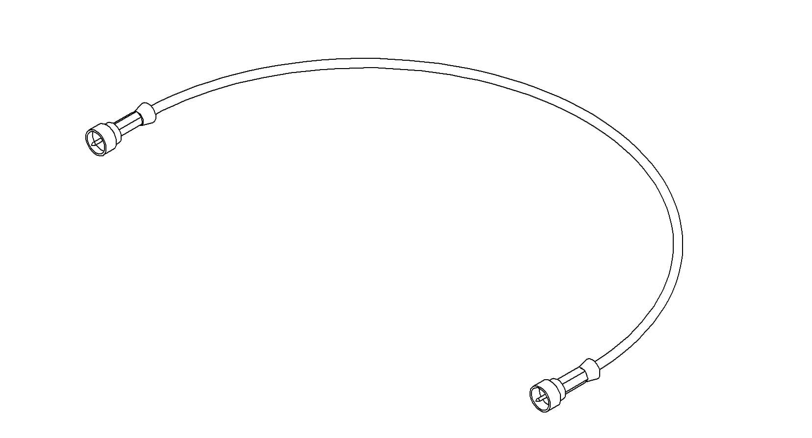 COAXIAL CONNECTOR, MICRODOT CABLE, IN-VACUUM, 12"