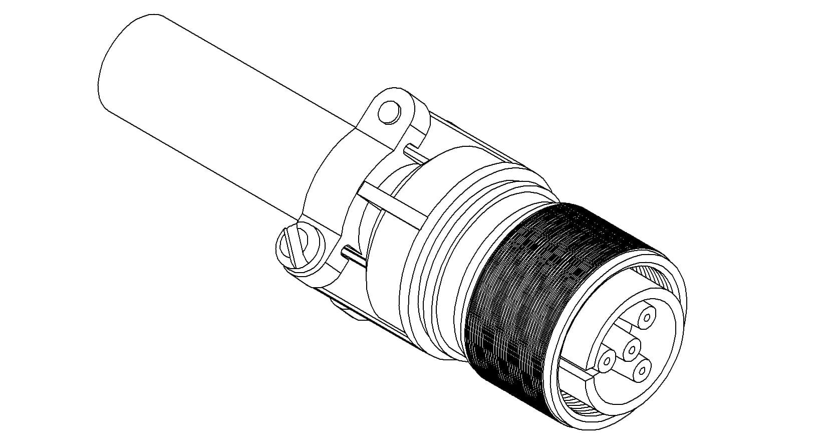 MS CIRCULAR CONNECTOR, 12KV, 7.5A, 4 PIN
