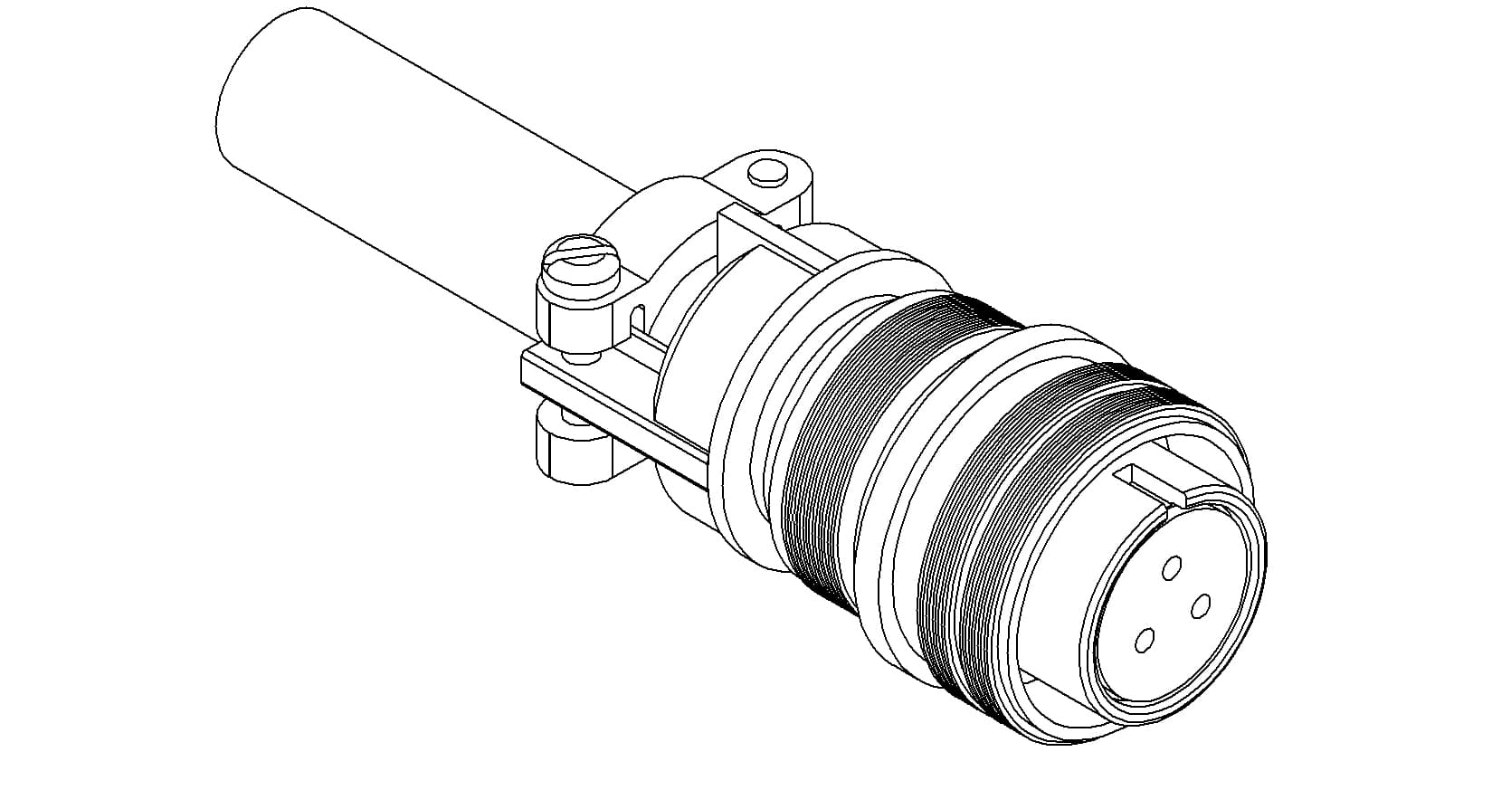 MS CIRCULAR CONNECTOR, 1750V, 23A, 3 PIN