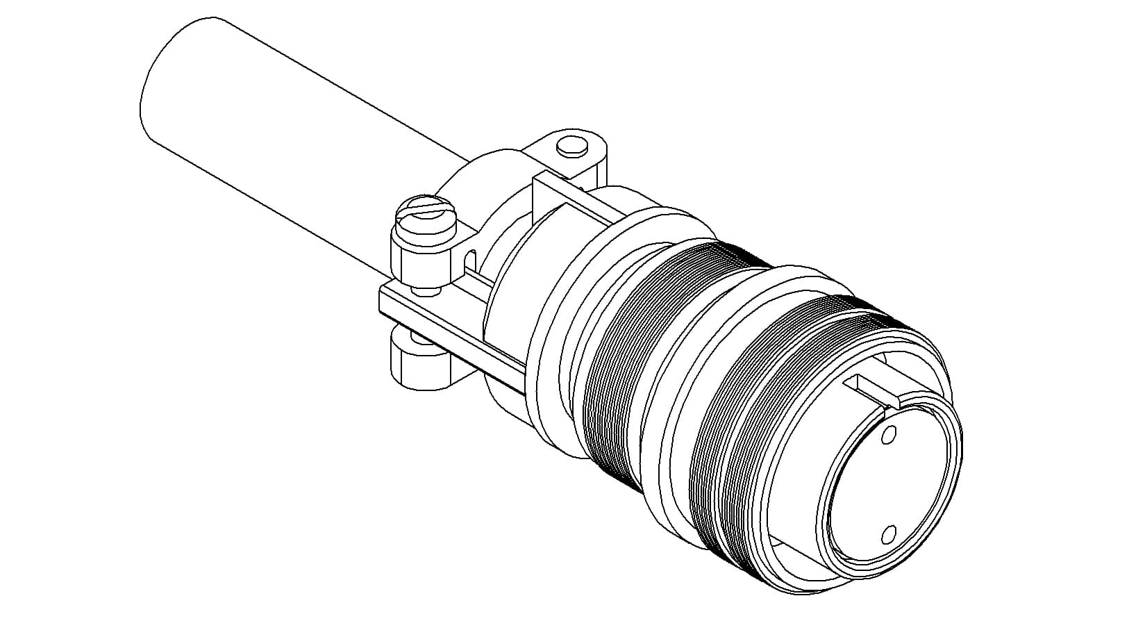 MS CIRCULAR CONNECTOR, 700V, 28A, 2 PIN