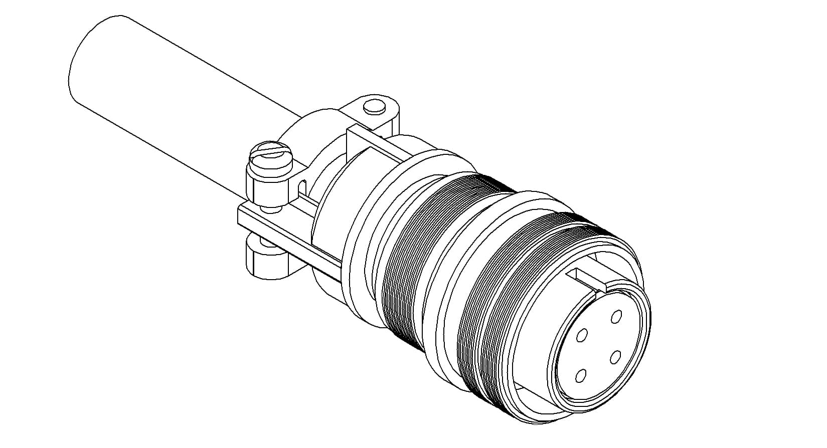 MS CIRCULAR CONNECTOR, 700V, 28A, 4 PIN
