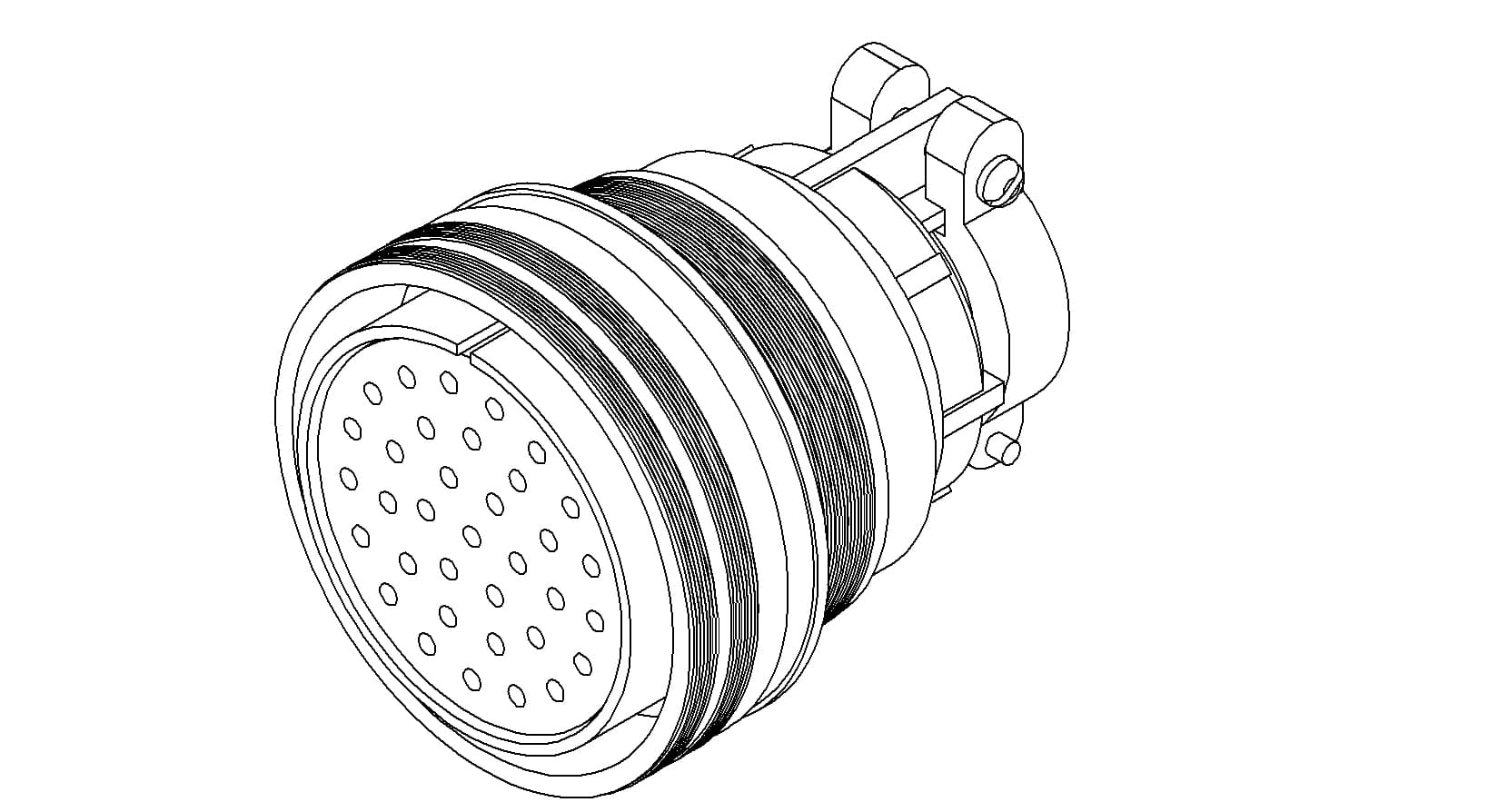MS CIRCULAR CONNECTOR, IN-VACUUM, 700V, 100A, 35PIN