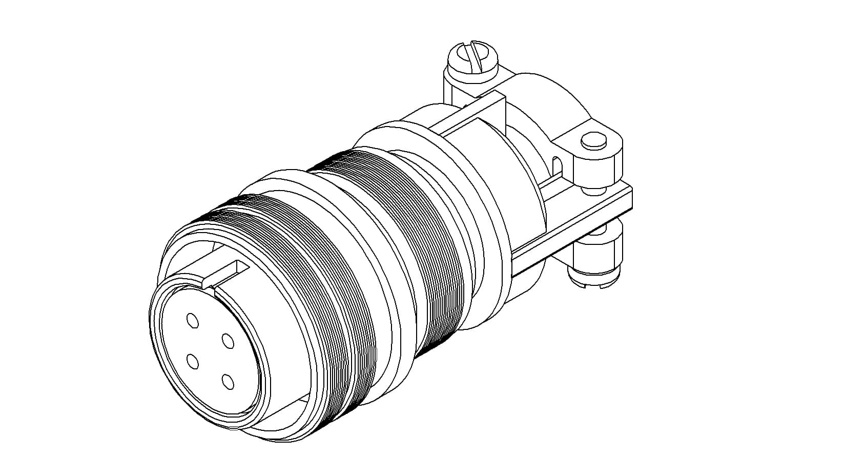 MS CIRCULAR CONNECTOR, IN-VACUUM, 700V, 28A, 4PIN