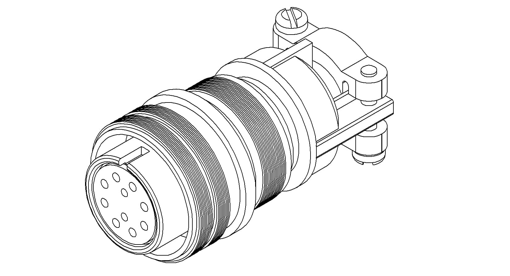 MS CIRCULAR CONNECTOR, IN-VACUUM, 700V, 50A, 10PIN
