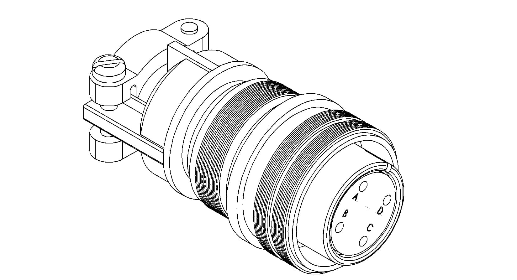 MS CIRCULAR THERMOCOUPLE CONNECTOR, 2 PAIR, TYPE J 제품 이미지