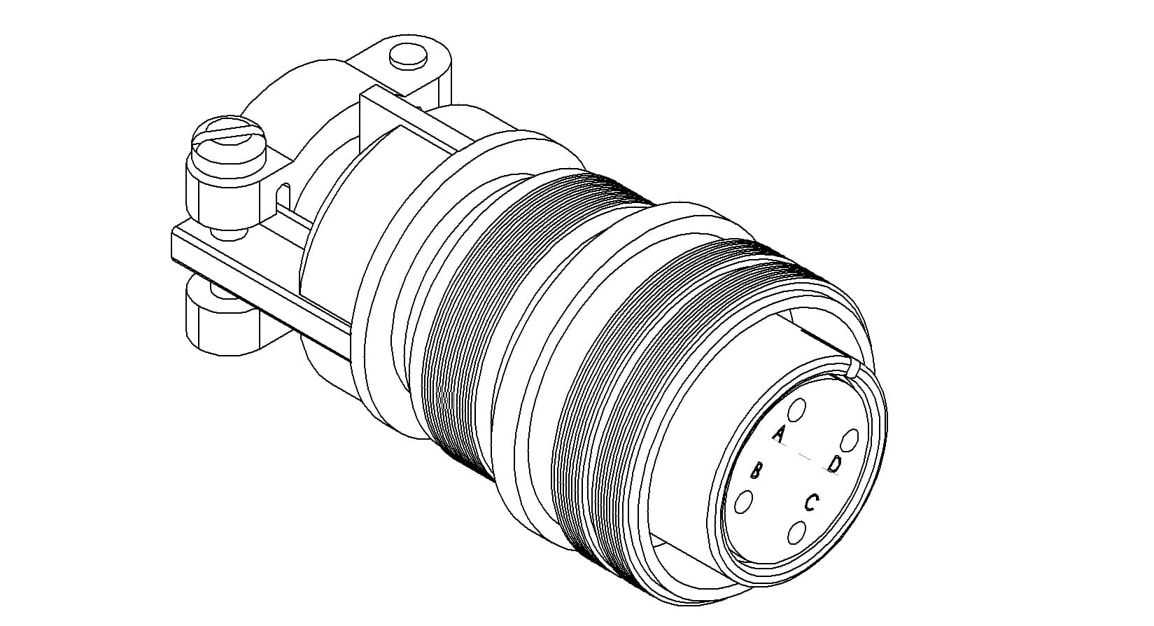 MS CIRCULAR THERMOCOUPLE CONNECTOR, 2 PAIR, TYPE K 제품 이미지
