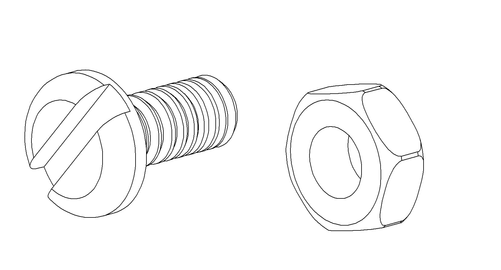 THERMOCOUPLE CONNECTOR, SCREW & NUT SET