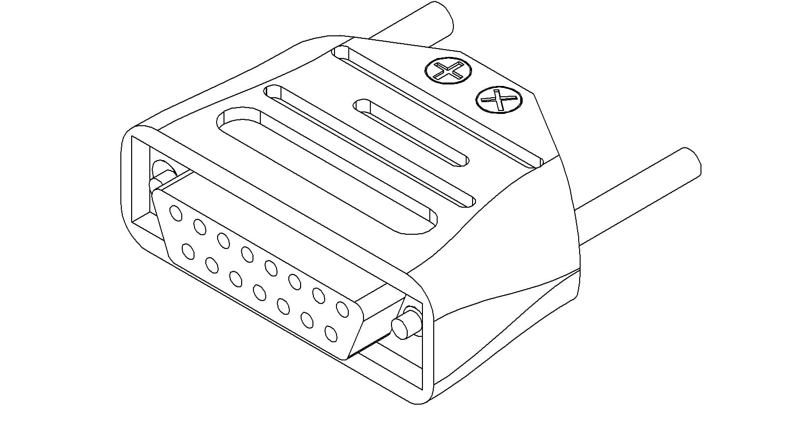 CONNECTOR, TYPE-D, AIR-SIDE, 15 PIN, FEMALE
