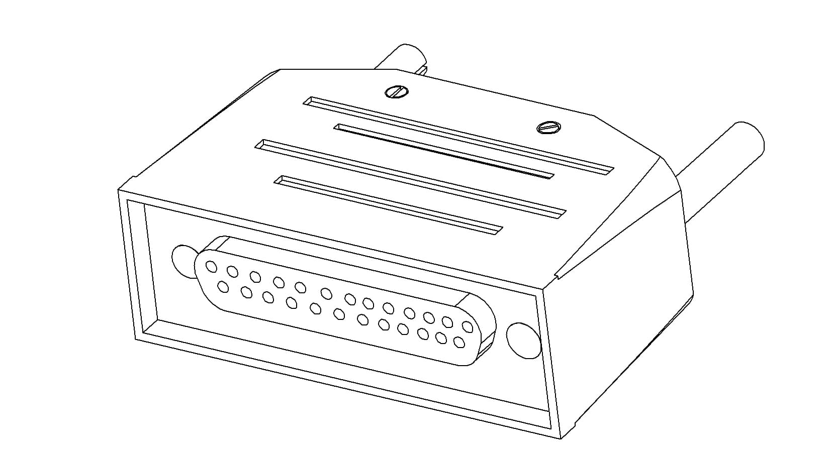 CONNECTOR, TYPE-D, AIR-SIDE, 25 PIN, FEMALE