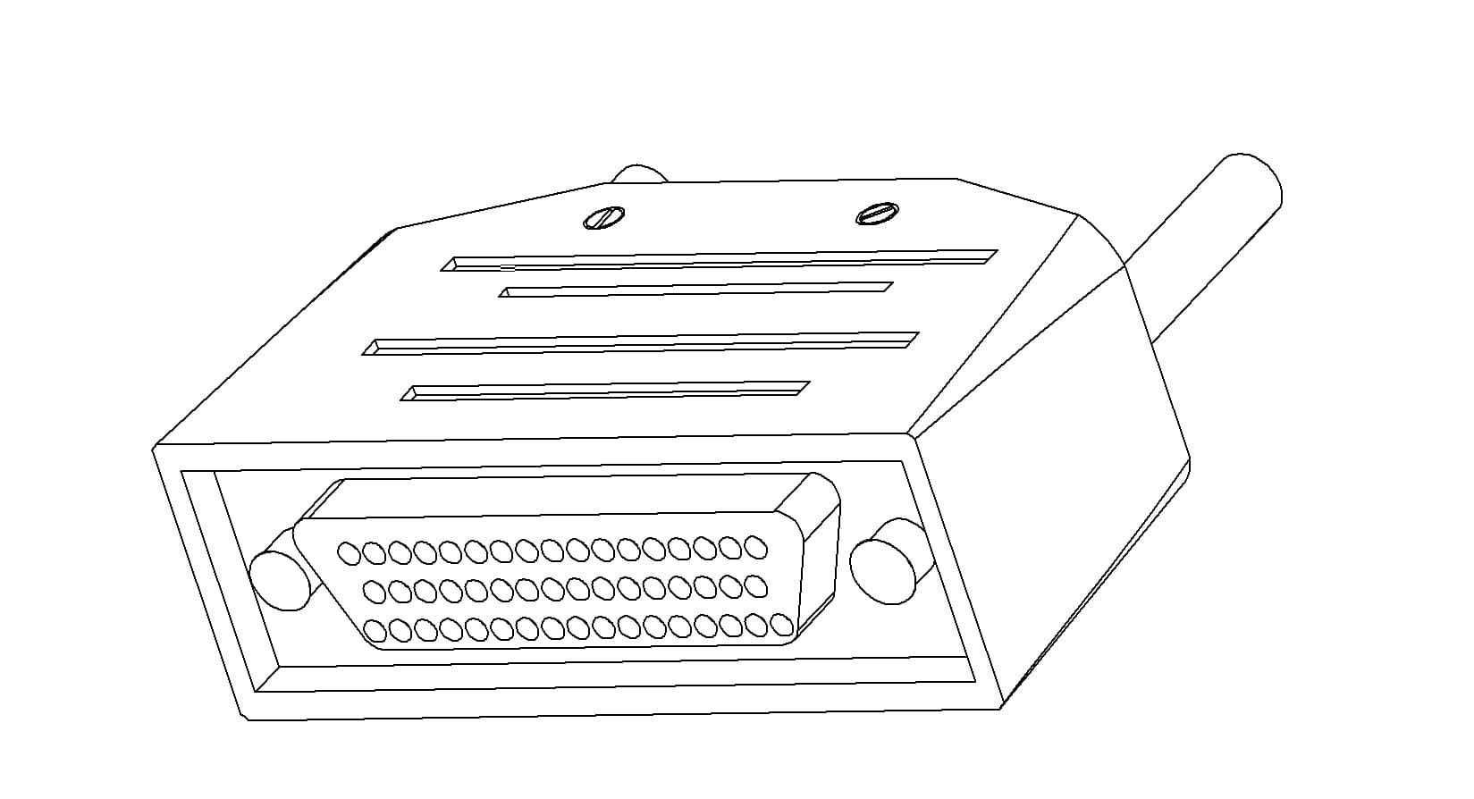 CONNECTOR, TYPE-D, AIR-SIDE, 50 PIN, FEMALE