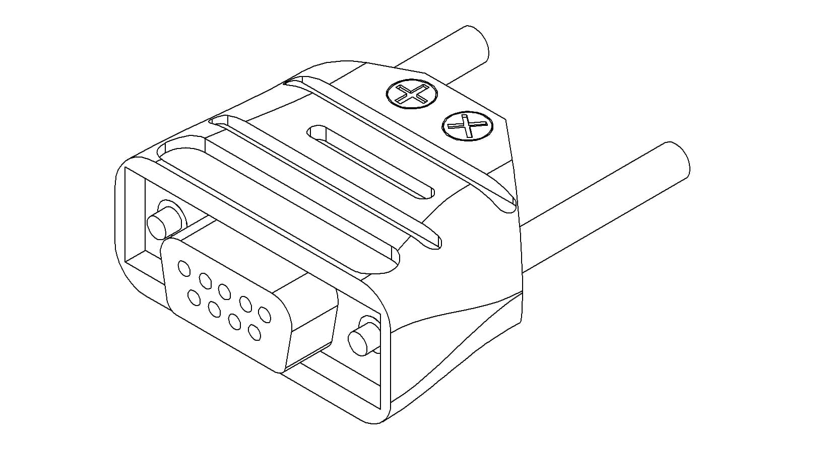 CONNECTOR, TYPE-D, AIR-SIDE, 9 PIN, FEMALE