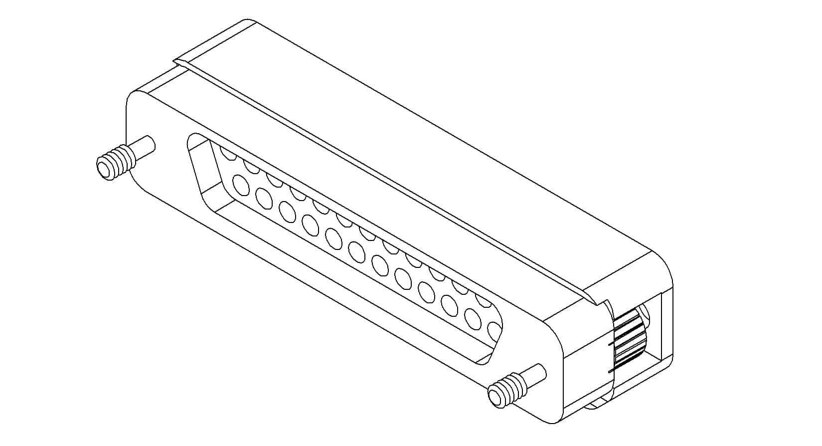 CONNECTOR, TYPE-D, IN-VACUUM, PEEK, 25 PIN, MALE