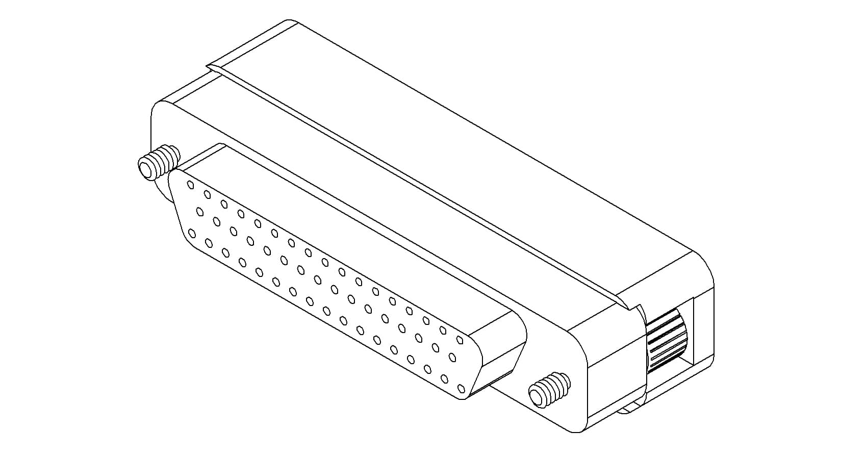 CONNECTOR, TYPE-D, IN-VACUUM, PEEK, 50 PIN, FEMALE