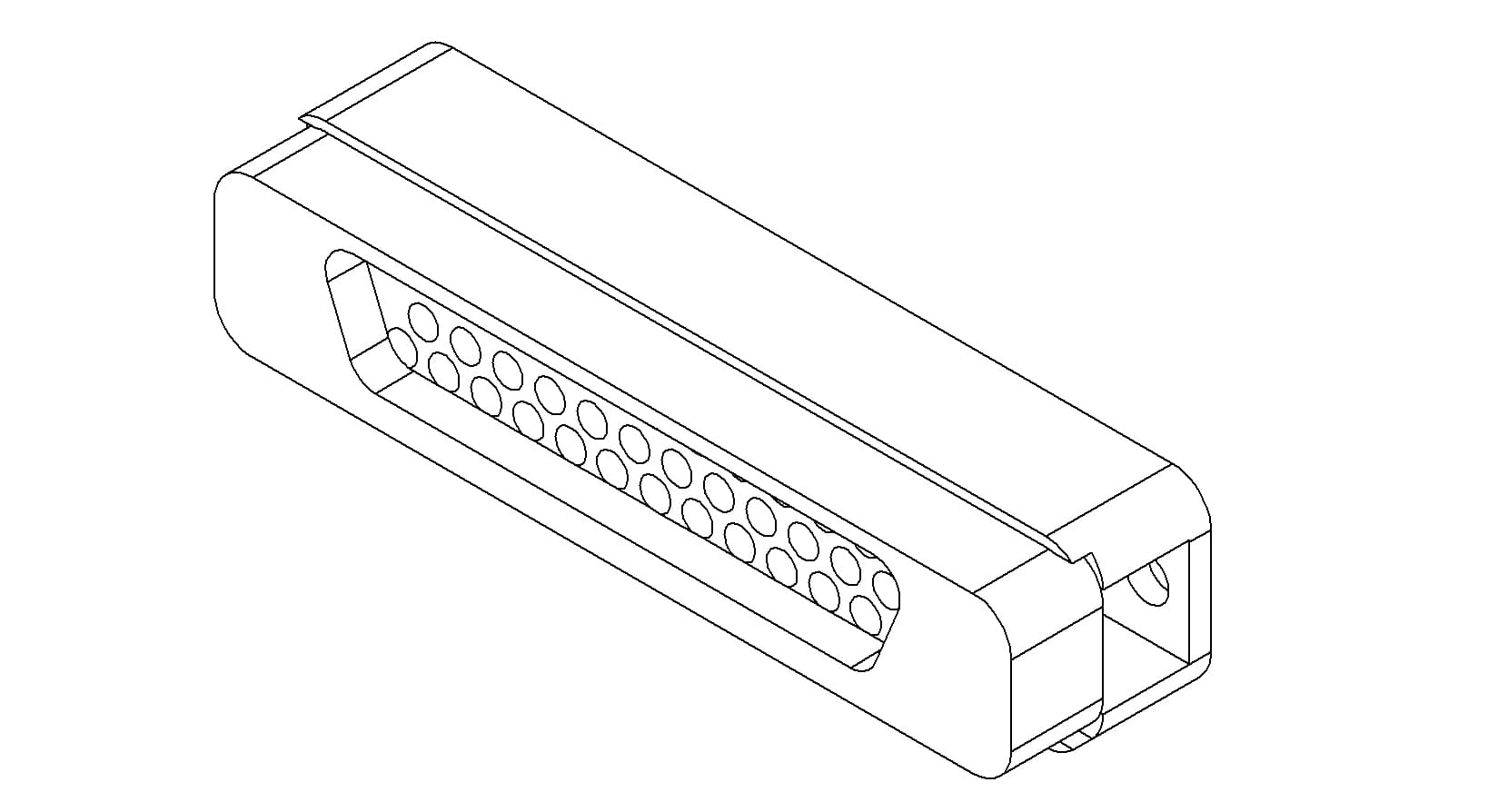 CONNECTOR, TYPE-D, IN-VACUUM, PEEK, 50 PIN, MALE