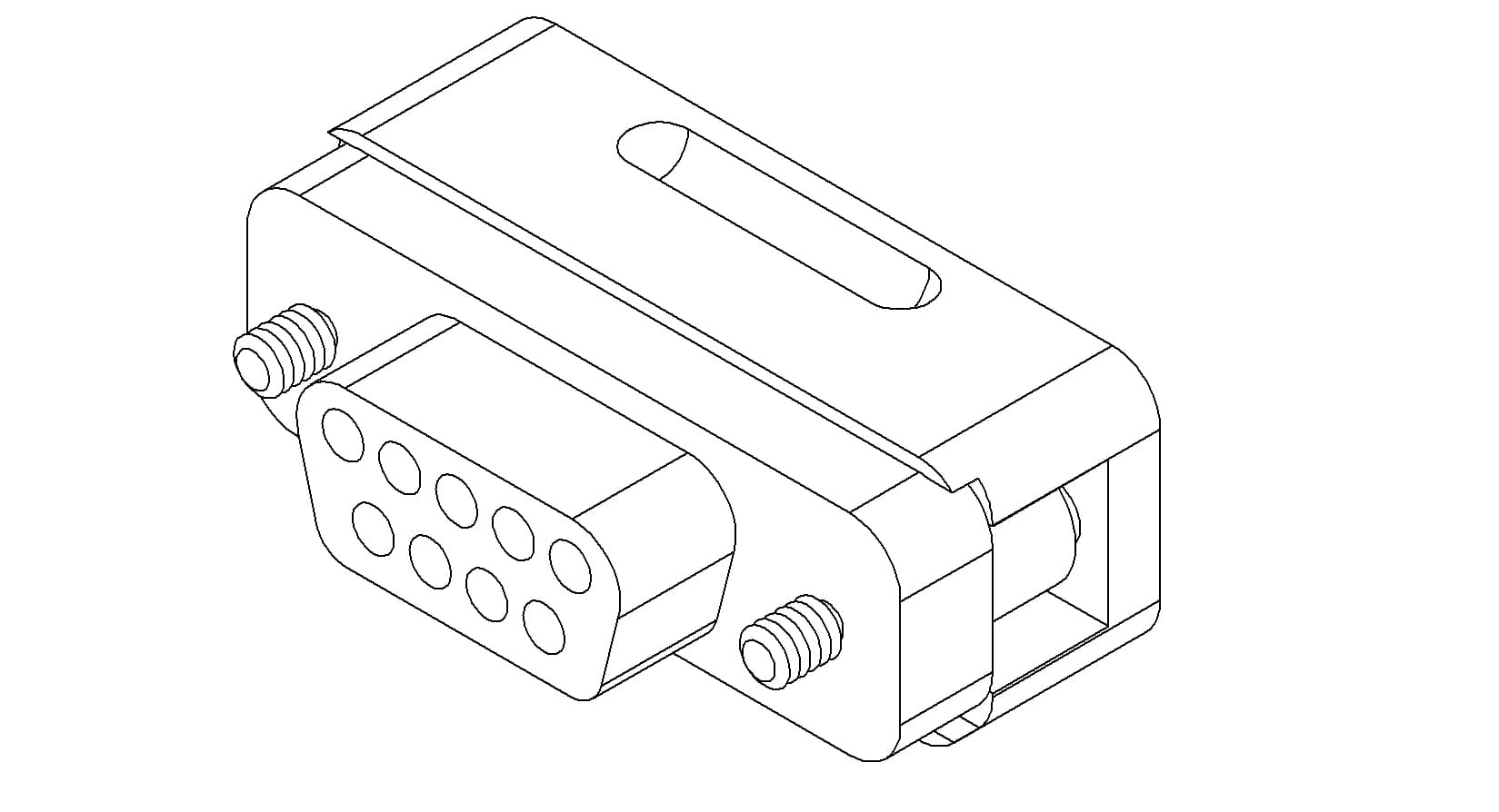 CONNECTOR, TYPE-D, IN-VACUUM, PEEK, 9 PIN, FEMALE