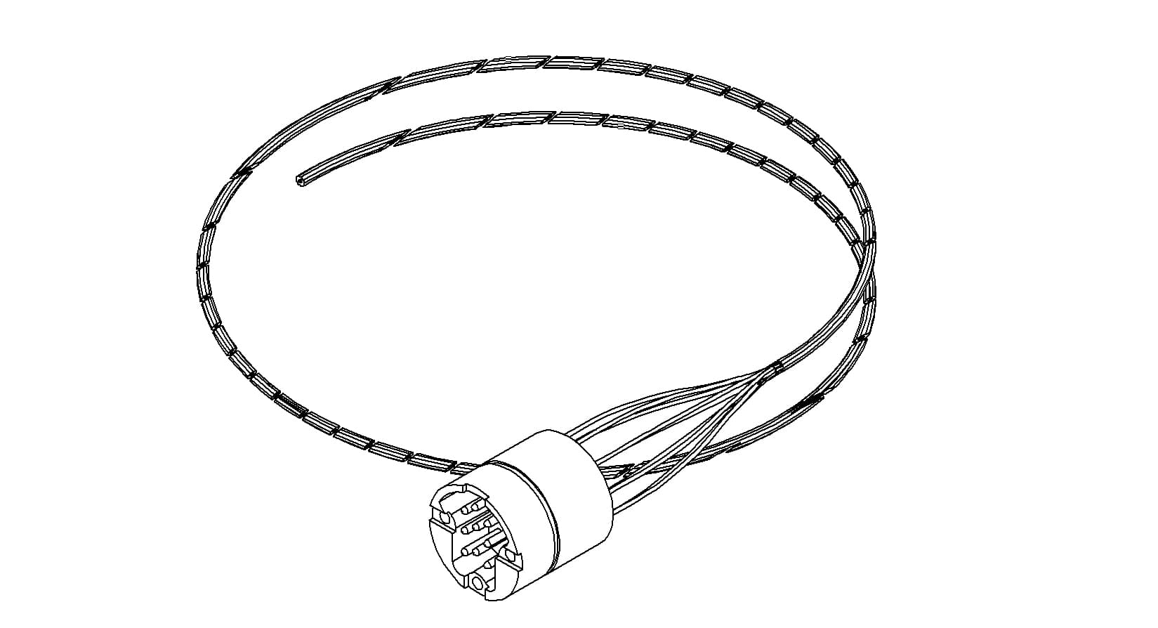 CONNECTOR-CABLE, TYPE-C, IN-VACUUM, 9 PIN, MALE, 19"