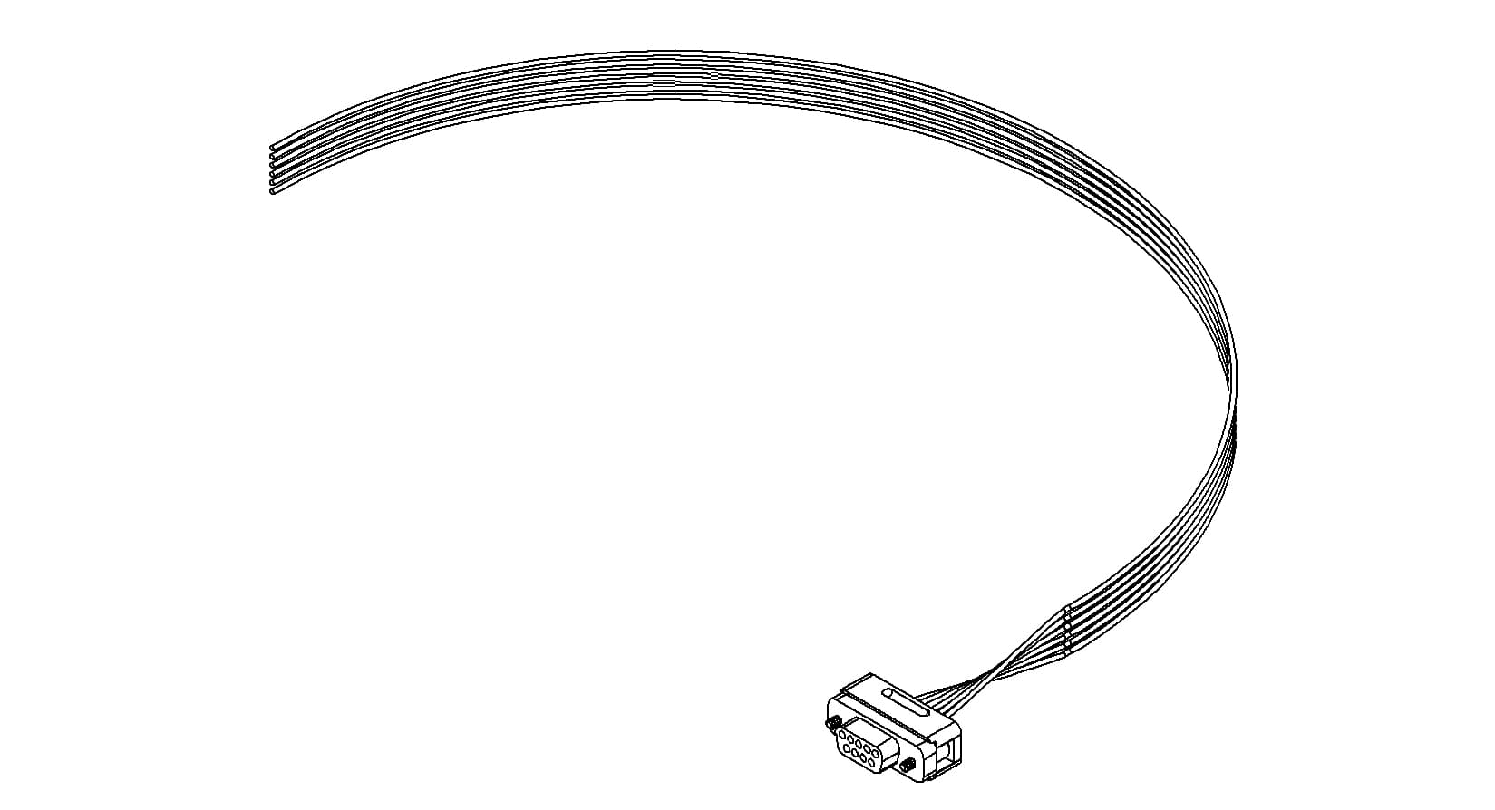 CONNECTOR-CABLE, TYPE-D, IN-VACUUM, 9 PIN, FEMALE, 19" 제품 이미지