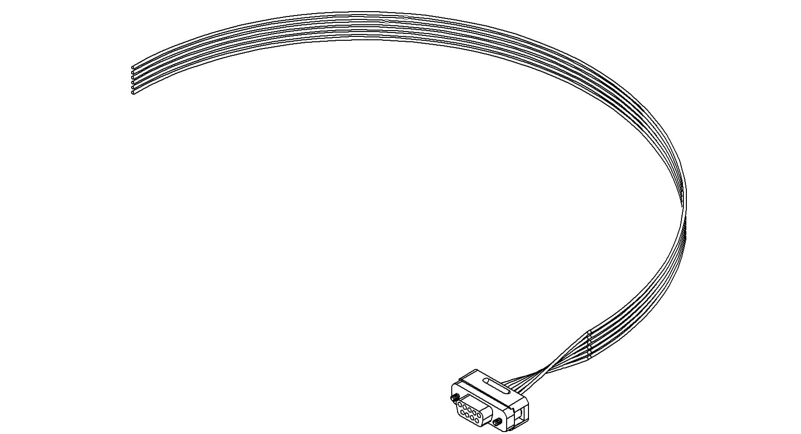 CONNECTOR-CABLE, TYPE-D, IN-VACUUM, 9 PIN, FEMALE, 39" 제품 이미지