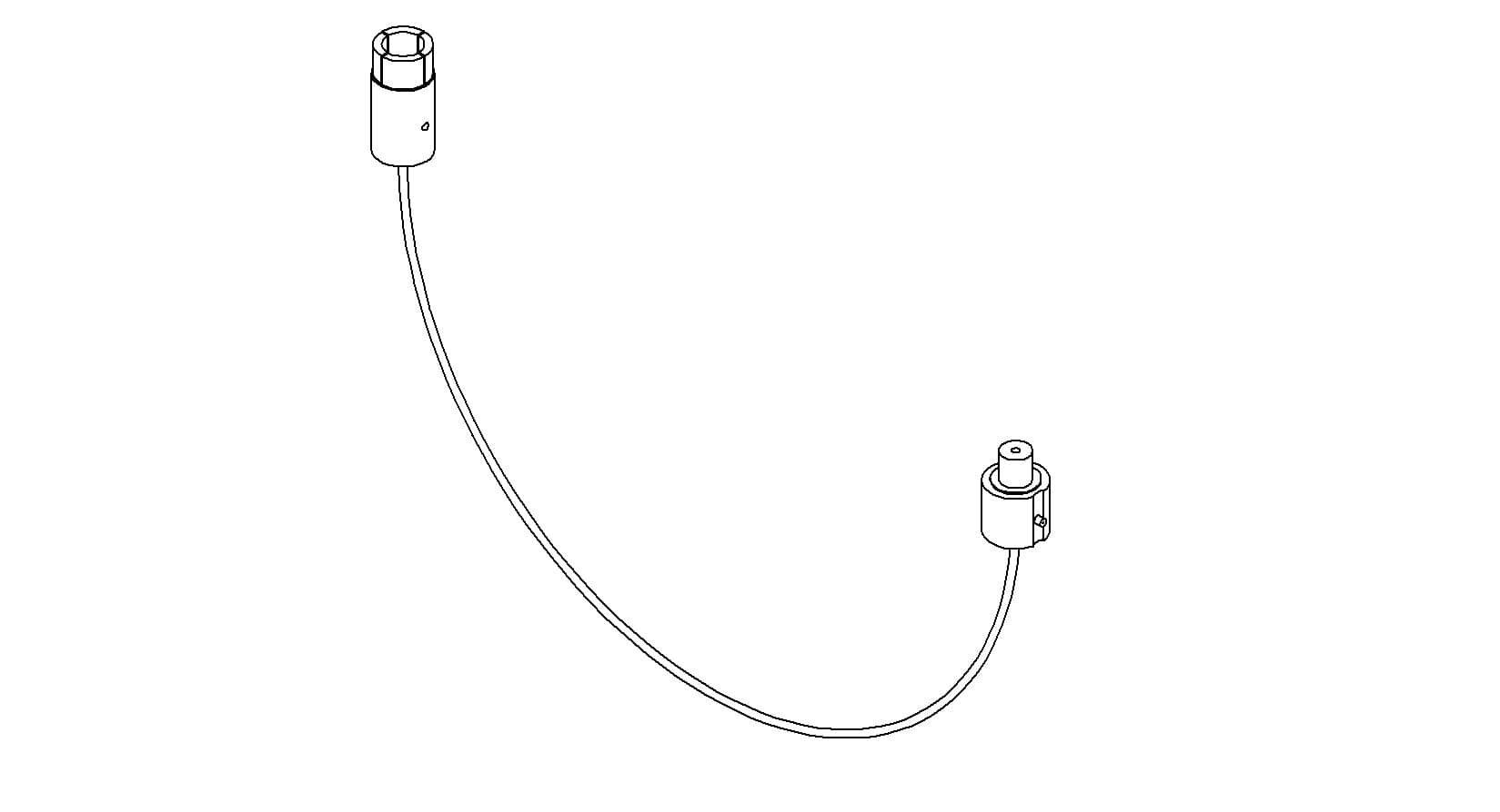COAXIAL CONNECTOR-CONNECTOR, GROUNDED SHIELD MHV - FEMALE CONTACT, 39"