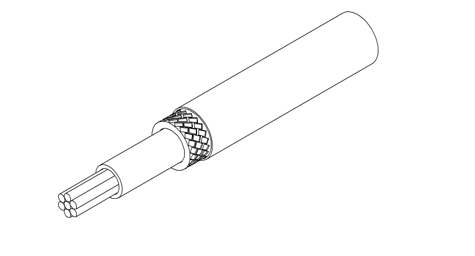 KAPTON WIRE, COAXIAL, 2KV, 4.5A, 24AWG, 7 WIRE, 30'